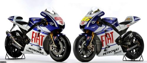Yamaha YZR-M1 2010. Валентино Росси (Valentino Rossi) и Хорхе Лоренцо (Jorge Lorenzo)