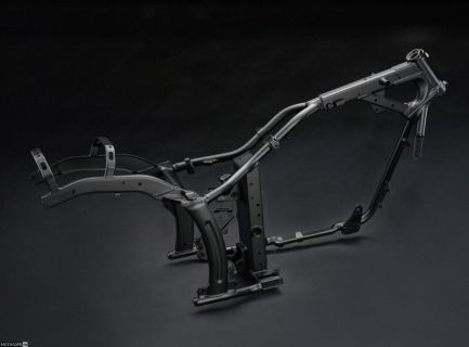 Стальная дуплексная рама Yamaha XVS950A в разрезе
