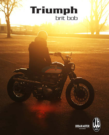 Британский боббер по-немецки из Triumph Thruxton Британский боббер по-немецки из Triumph Thruxton